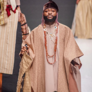 Davido Walks the Runway For Ugo Monye at Lagos Fashion Week.