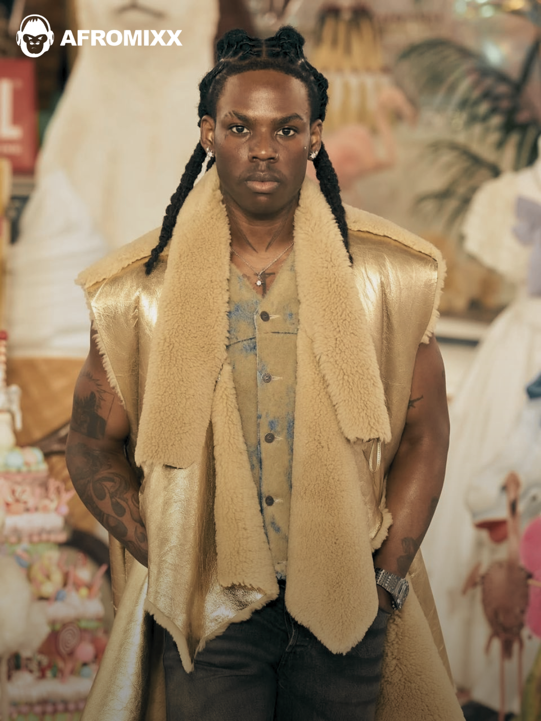 Rema Stuns on the Runway at Diesel AW26 Fashion Show