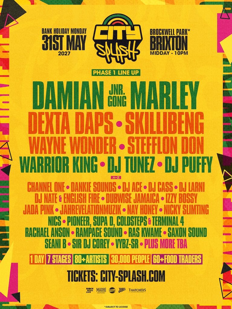 City Splash 2027 Lineup