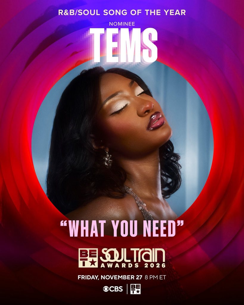 Tyla and Tems Soul Train Awards Nomination Announced